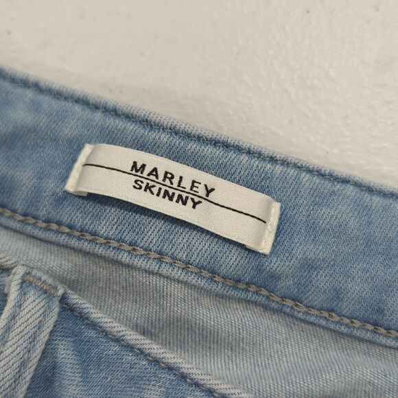 Vigoss Jeans Womens 24 Marley Skinny Distressed Light Wash - Picture 8 of 12